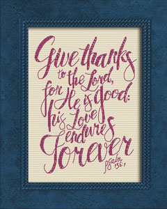 Give Thanks Vintage with Pink Lettering